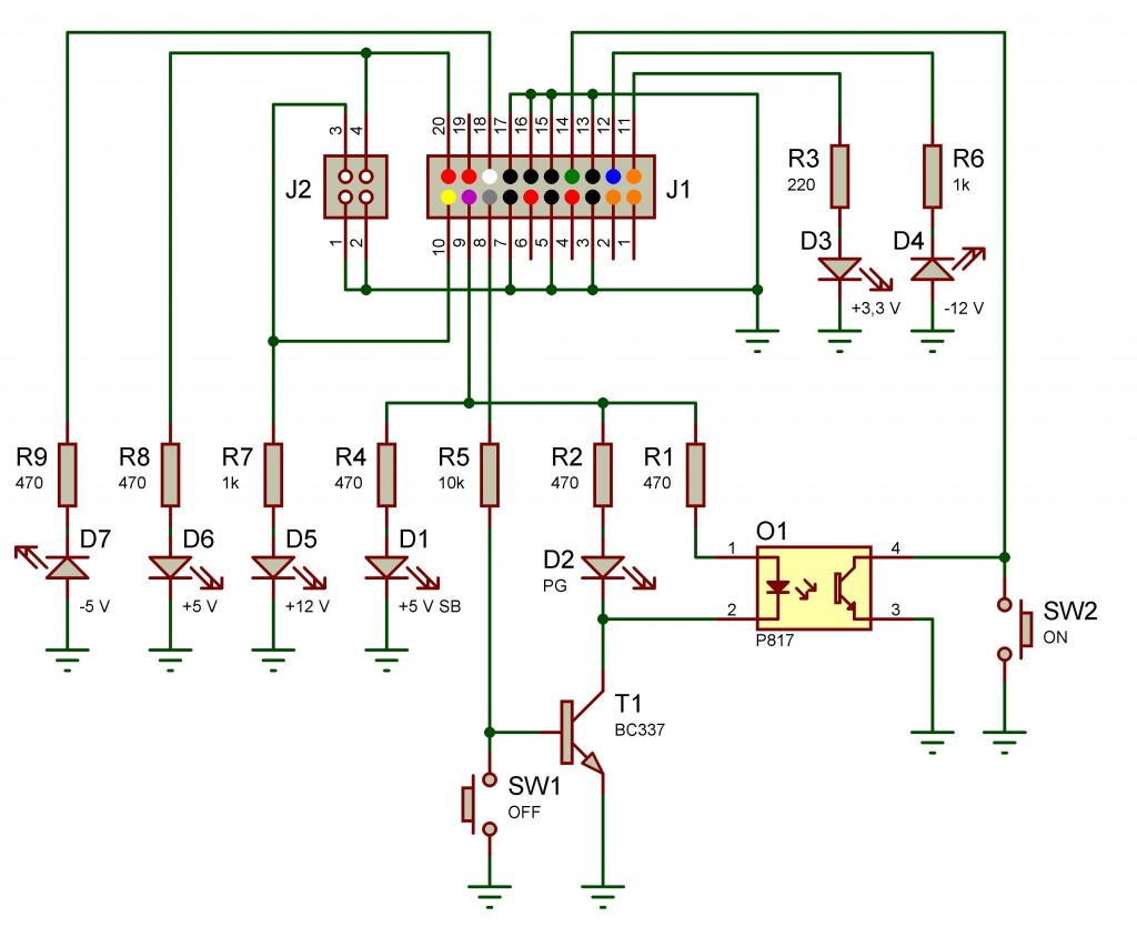 Diagrama del circuito eléctrico.