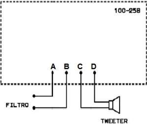 Figura 3. Conexión con el filtro y el tweeter