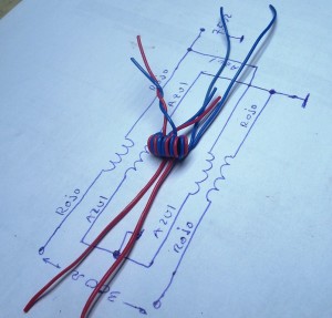  Fig 10. Agrupación de las puntas de los cables, según el circuito del balun