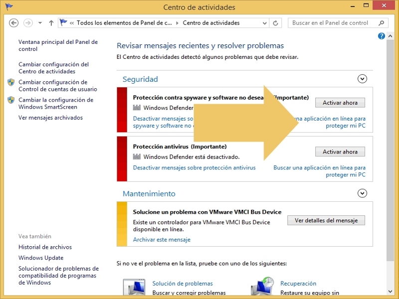 ¿Cómo activar, desactivar y actualizar Windows Defender en Windows 8.1