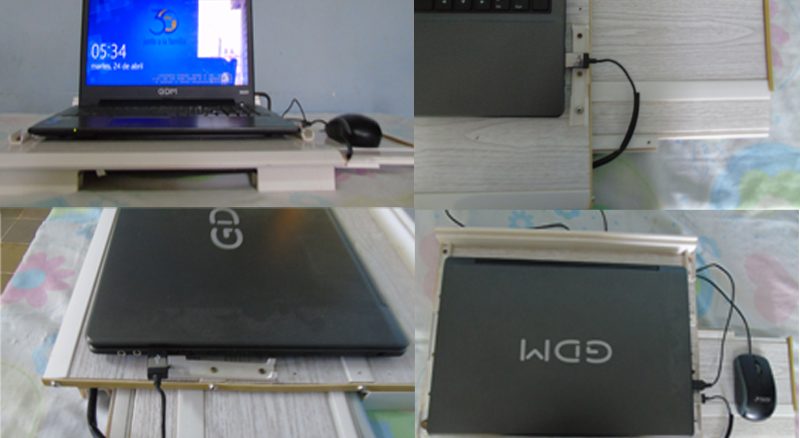 Base de PVC con ventilador para laptop