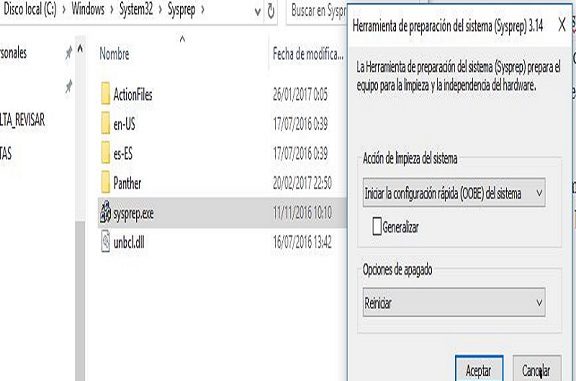 Imagen 1 - Instalación SysPrep Instalación de Sysprep