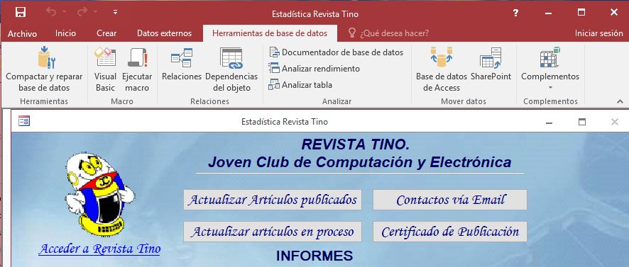 Abrir base de datos desde formulario- #RevistaTino