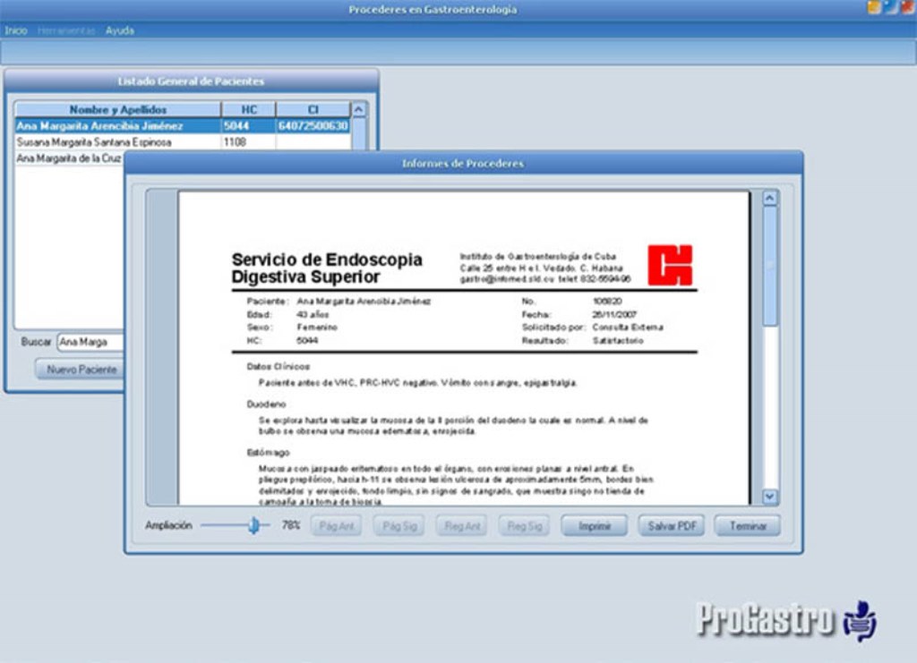 Fig. 1. Ejemplo de pantalla del sistema ProGastro para Windows..- #RevistaTino