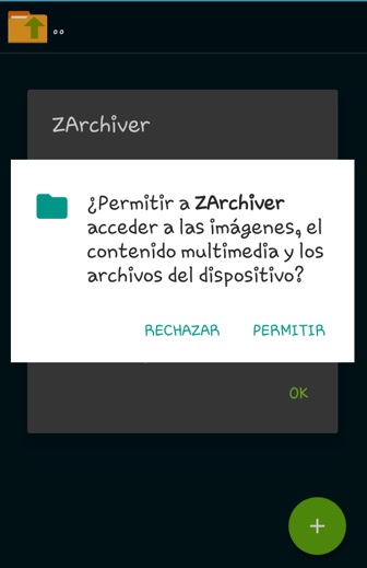 ZArchiver. Permitir acceso.- #RevistaTino