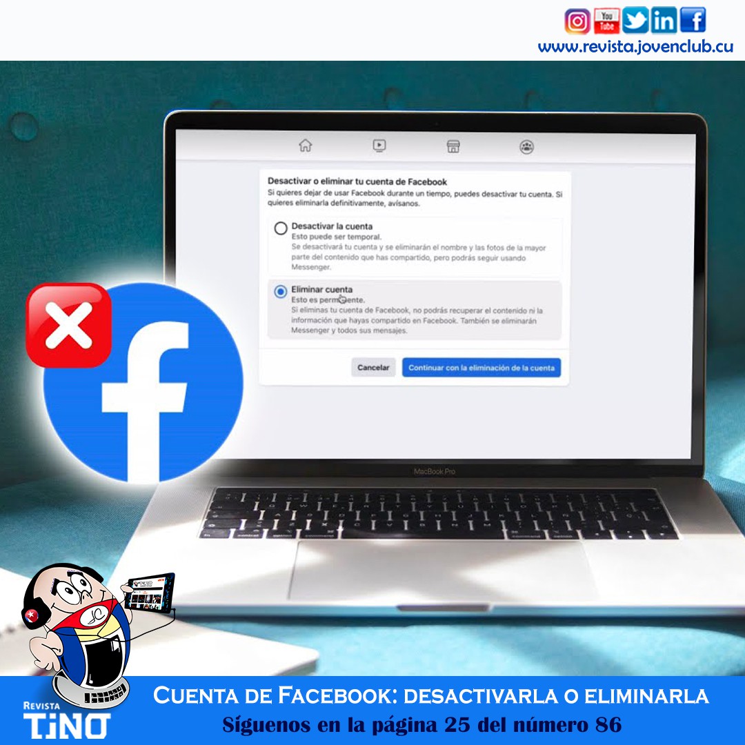 Cuenta de Facebook: desactivarla o eliminarla