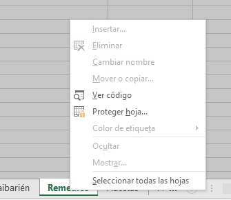 Fig. 6. Se muestran las opciones que están desactivadas - #Revista Tino