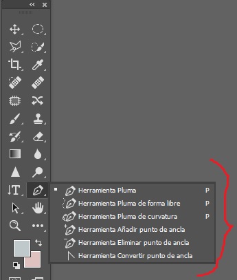 Fig. 3. Seleccionar la herramienta pluma - #RevistaTino