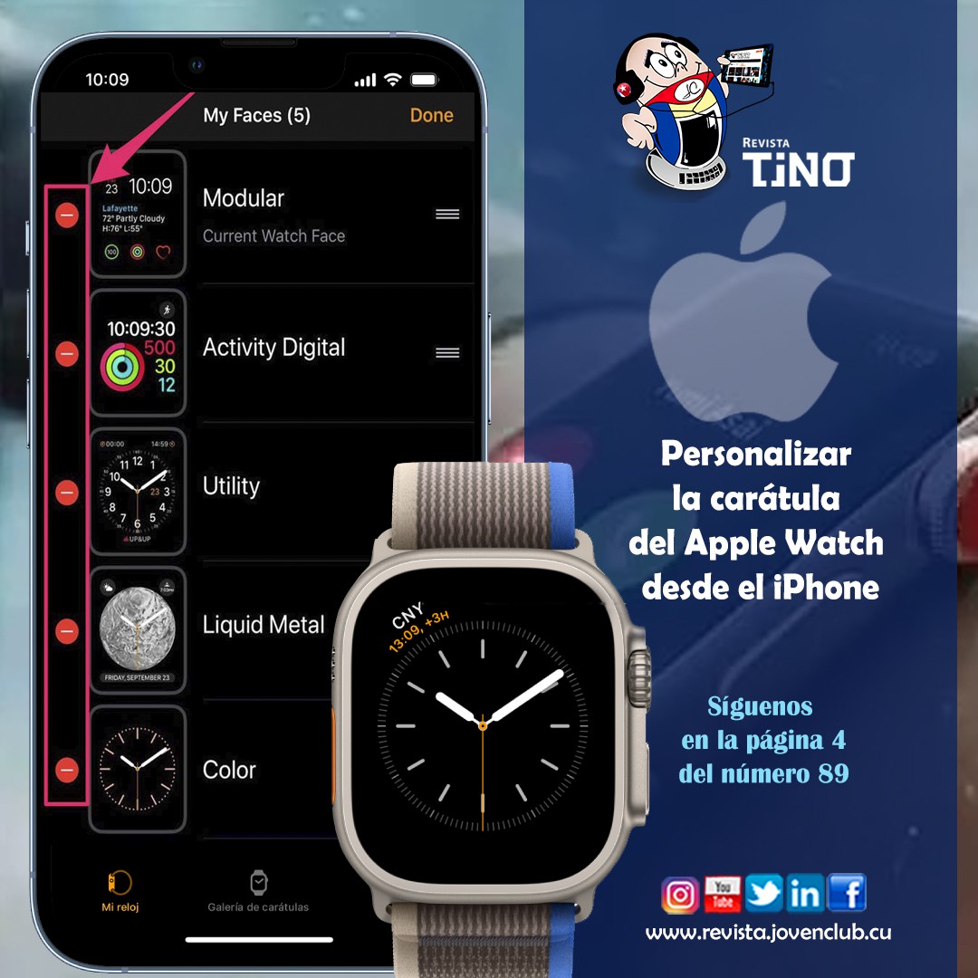 Personalizar la carátula del Apple Watch desde el iPhone