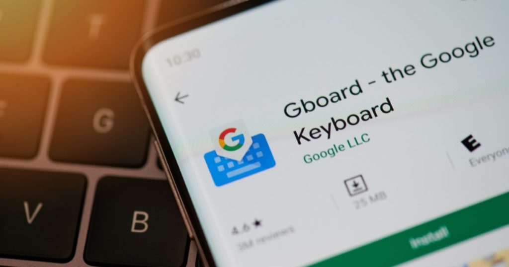 Fig. 1. Gboard, un teclado gestual - #RevistaTino