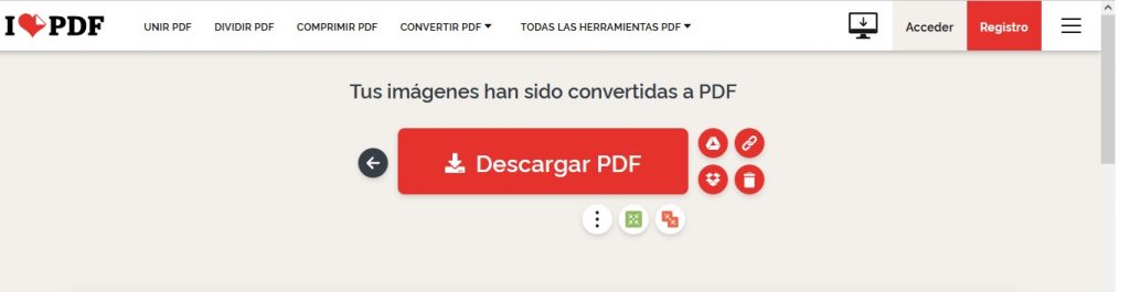 Fig. 4. Hacer la descarga del PDF - #RevistaTino