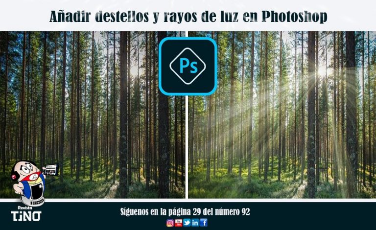 Añadir destellos y rayos de luz en Photoshop