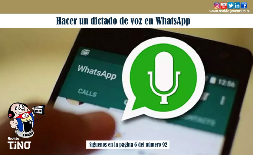 Hacer un dictado de voz en WhatsApp