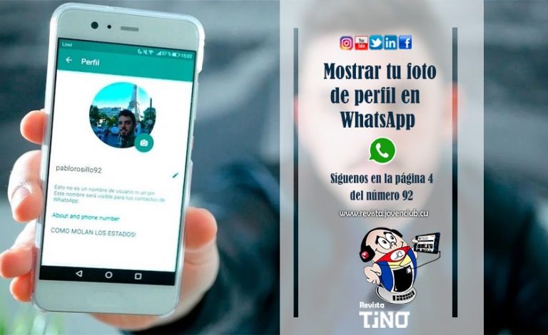 Mostrar tu foto de perfil en WhatsApp