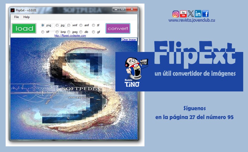 FlipExt, un útil convertidor de imágenes