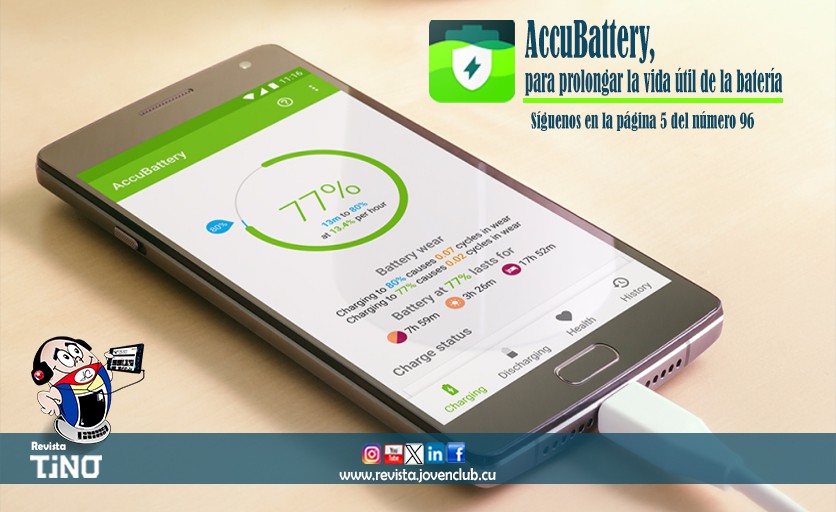 AccuBattery, para prolongar la vida útil de la batería