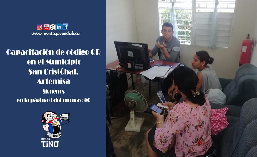 Capacitación de código QR en el Municipio San Cristóbal, Artemisa