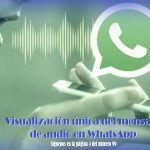 Visualización única del mensaje de audio en WhatsApp