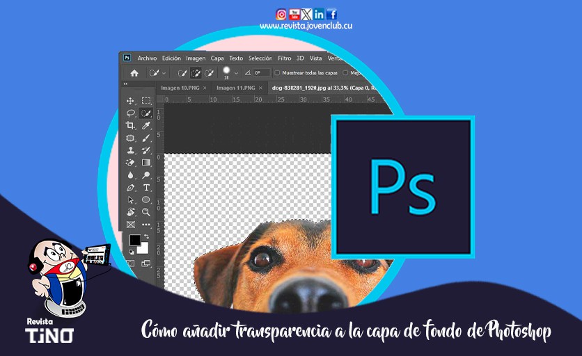 Cómo añadir transparencia a la capa de fondo de Photoshop