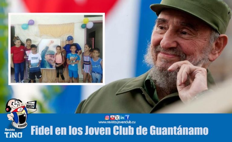 Fidel en los Joven Club de Guantánamo