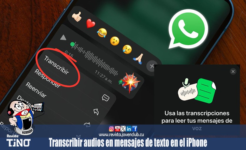 Transcribir audios en mensajes de texto en el iPhone
