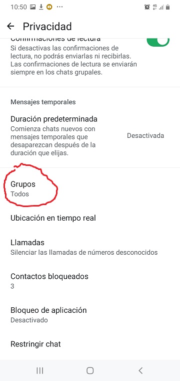 Fig. 3. Luego debes seleccionar Grupos. #RevistaTino