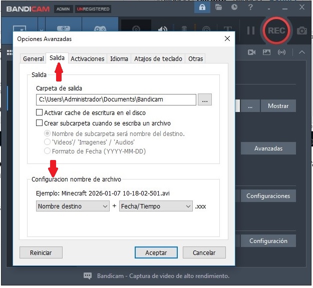 Fig. 4. Dar clic al botón de Avanzadas. #RevistaTino 
