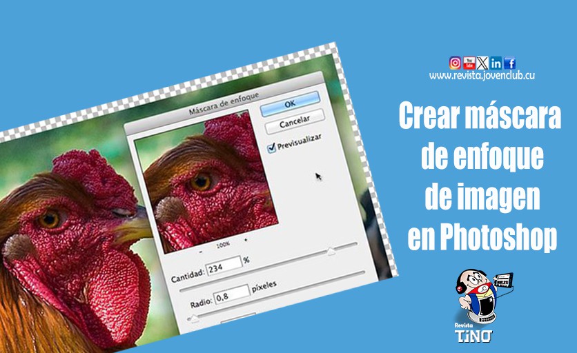 Crear máscara de enfoque de imagen en Photoshop