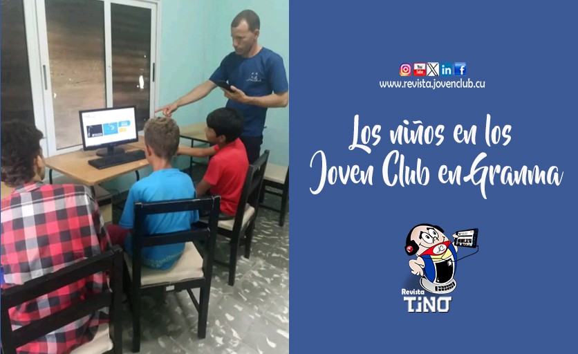 Los niños en los Joven Club en Granma