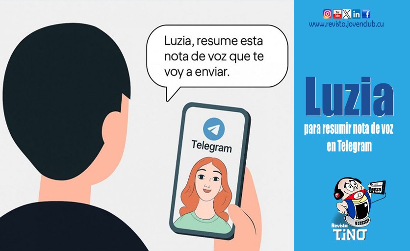 Luzia para resumir nota de voz en Telegram