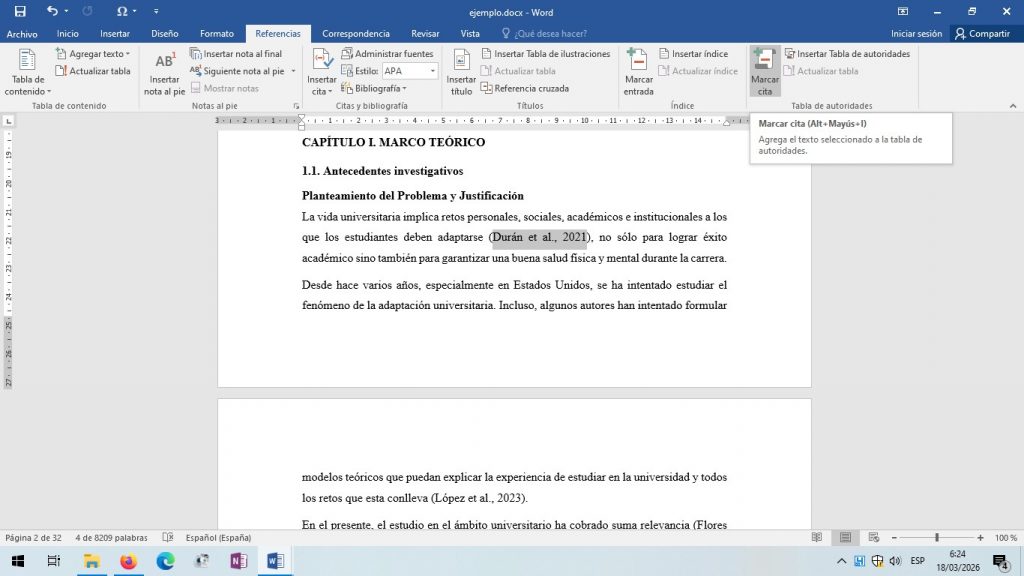 Fig. 1. Seleccione la cita completa. #RevistaTino