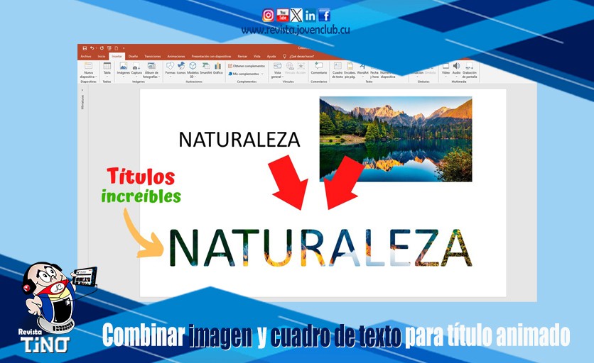 Combinar imagen y cuadro de texto para título animado