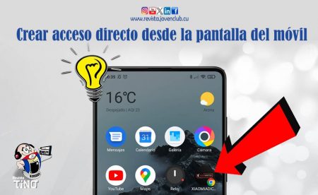 Crear acceso directo desde la pantalla del móvil
