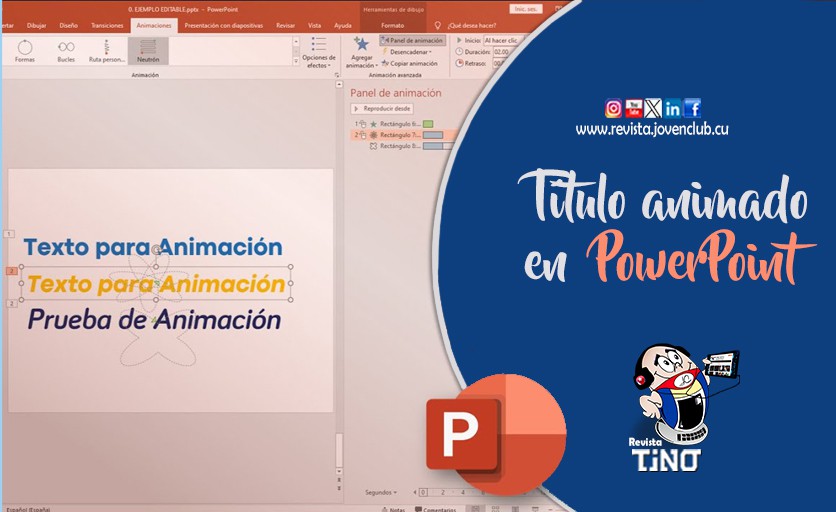 Título animado en PowerPoint